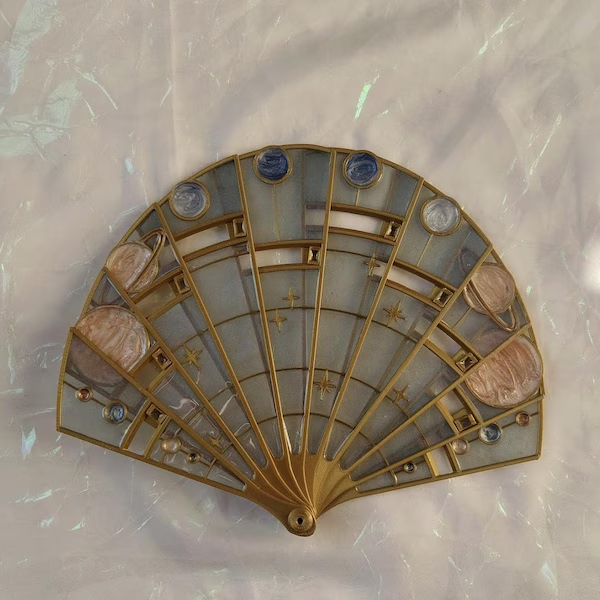 Solar system hand fan